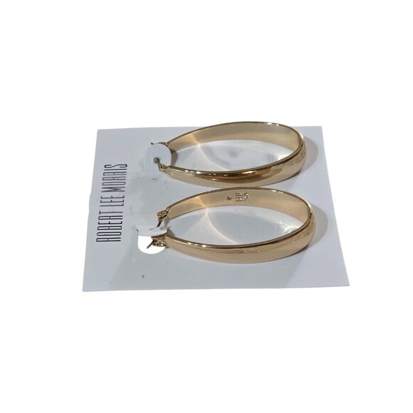 Robert Lee Morris Soho Thick Oval Hoop Earrings - Picture 4 of 4